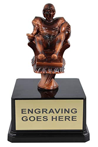 Trophy Outlet Fantasy Football Recliner Trophy – Custom Engraved Plate – Hilarious Championship Award for Fantasy Leagues & Winners – Unique Gift for League Champs