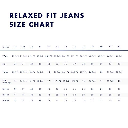 Tommy Hilfiger Mens Relaxed Fit Stretch Jeans, Dark Wash, 38W X 30L Us #TOP3