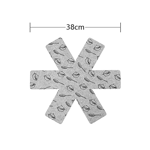 Imagen de flintronic 8pcs Salvamanteles de Tela no Tejidas, Protector de Olla, Sostenedor de Pote de Estera Antideslizante