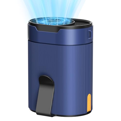 Draagbare tailleventilator, oplaadbare 3000 mAh-batterij, 25 uur looptijd, 6600 tpm turbo dubbele...