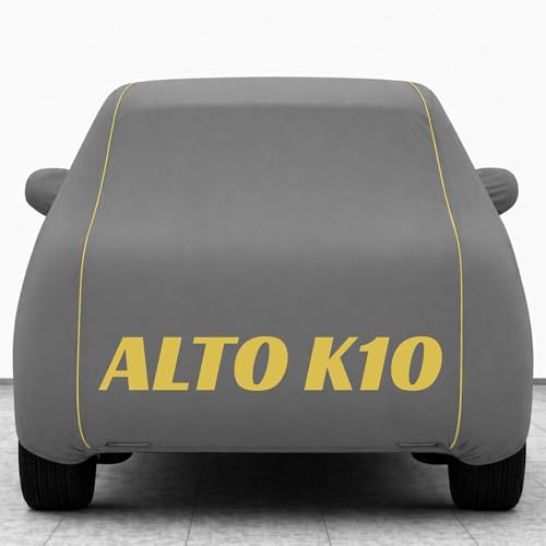 Image of Kings of Cover New Grey 100% Waterproof Alto K10 Car Cover | Polyester Car Body Cover for Rain & Sun | UV Protection, Dustproof, Scratch Resistant, Windproof, Heat Resistant, Custom Fit
