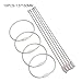 10Pcs/Set 150/200mm Keychain Tag Rope Stainless Steel Wire Cable Loop Screw Lock Gadget Ring Key Keyring DIY Hand Tools(1.5x150mm)