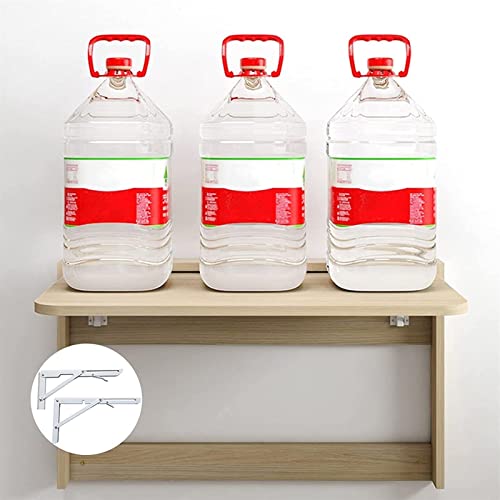Table murale rabattable bois : solution gain de place pour petit bureau - 4