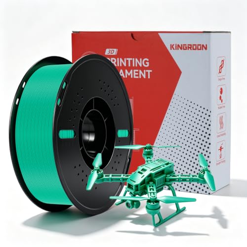 Image of Kingroon PLA Plus(PLA+) 3D Printer Filament, Dimensional Accuracy + /- 0.03 mm, 1 kg Spool(2.2lbs), 1.75 mm, Green