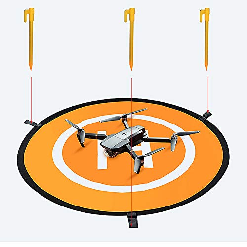 Drone Landing Pad Waterproof 75Cm/30'' Universal Landing Pad Accessories Fast-Fold Double Sided Quadcopter Landing Pad For Rc Drones Helicopter Pvb Drones Dji Mavic Pro Spark #TOP6