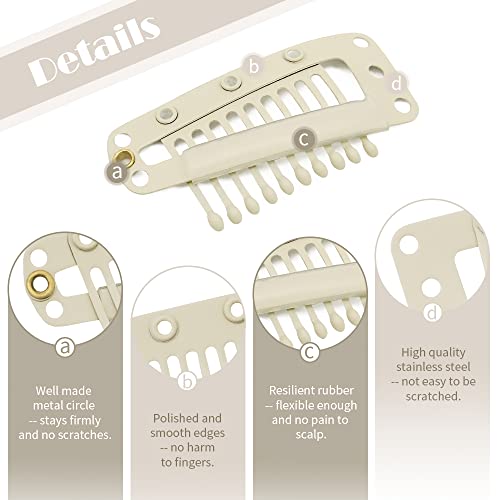 Dreamlover Hair Extensions Clips Blonde, Wig Clips for Your Wigs, Chunni Clips, 30 Pieces - Image 2
