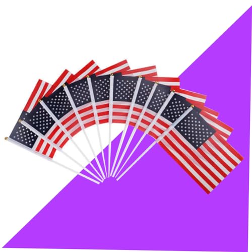 MERRYHAPY 100 peças bandeiras bandeira americana bandeira de mão vara bandeira americana mini bandei