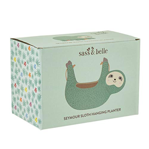 Hanging planter Sloth Seymour par Sass & Belle en céramique artisanale