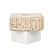 Bloomingville Decorative Marble and Travertine Candle Holder, White and Natural