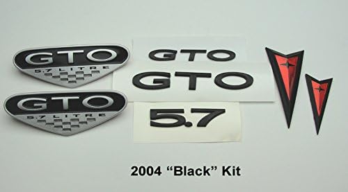 5.7L LS1 Exterior Emblem Badge Kit Black for Pontiac GTO