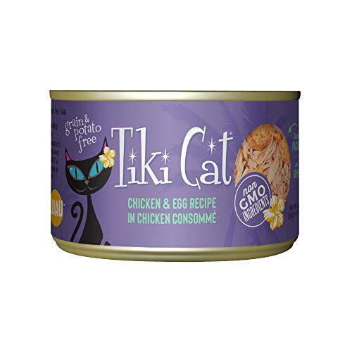 Image of Tiki Cat Luau Wet Cat Food, Chicken & Egg, 6 oz. Cans (8 Count)
