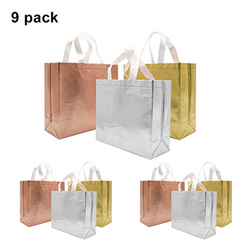 Reusable Grocery Bags, Tote Bags Non-woven Glossy Waterproof Durable Fashionable Stand-up Bags