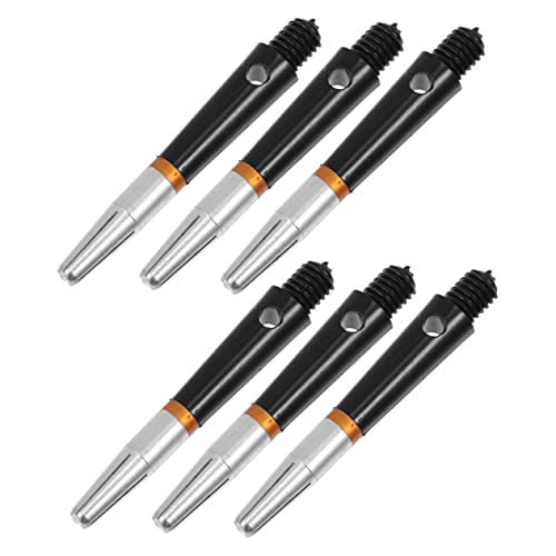 Garneck 6pcs Professional Shafts Aluminum Stems Standard Threading for Easy Tip Installation
