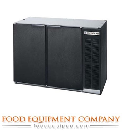 Beverage-Air BB48HC-1-PT-B 48" Pass Thru Back Bar Refrigerator - Black - Solid Door