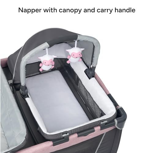 Image of Baby Trend Simply Smart Nursery Center Playard, Dash Pink