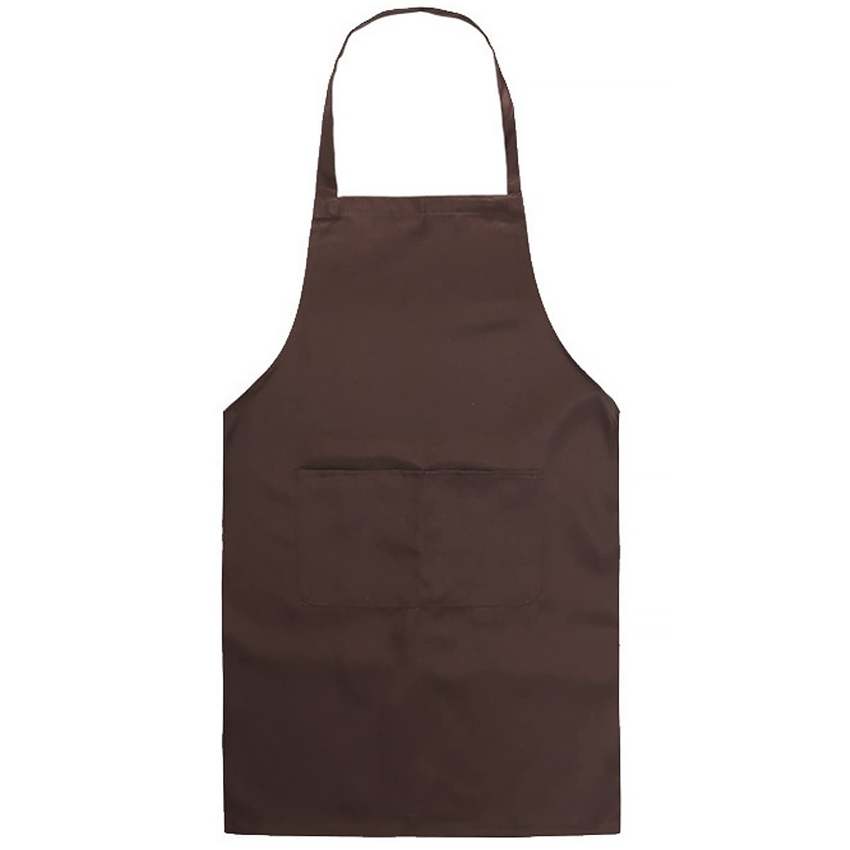 TopHomer Adjustable Cooking Apron with Pocket, Unisex Cooking Kitchen Chef Apron for Home Kitchen, Restaurant, Coffee House, Baking Gardening (Brown)