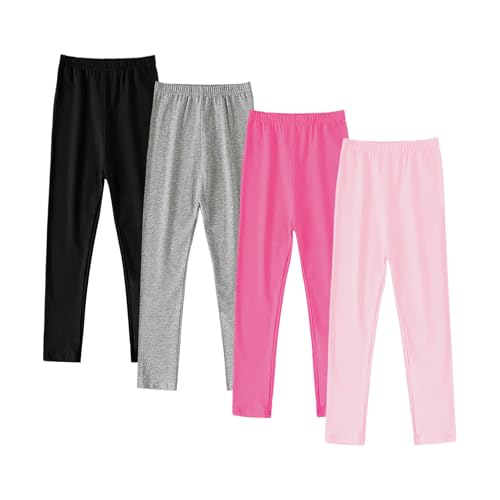 Girls and Toddlers' Leggings, Multipacks Girls' Cotton Basic Leggings