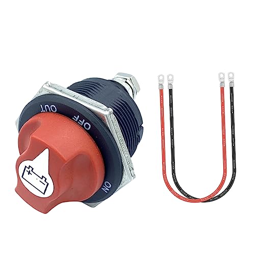 GARVALON 12v-24v Battery Post Cut Off Switch Rv Battery Disconnect Waterproof Toggle Switch Marine Car ATV Truck Camping