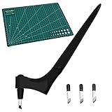 Stahlschneidwerkzeuge für Handarbeiten Bastelmesser mit 15 30 45 -Klingen 360-Grad-Dreh-Handarbeitsschneidwerkzeug Gravierbrett Bastelhobby Scrapbooking Schablonen