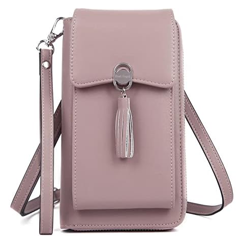 Pearl Angeli Small Smartphone Crossbody Bag,Shoulder Handbag for Women,Wallet RFID Cell Phone Purse in PU Leather Cover