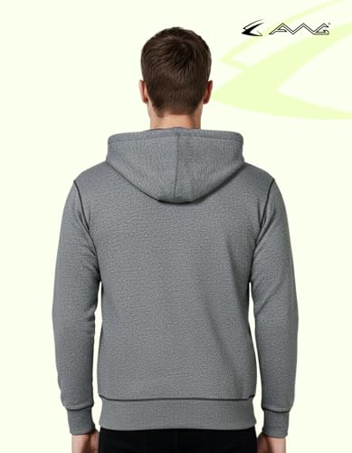 Image of AWG ALL WEATHER GEAR Hoodies for Men | Men's Solid Hooded Sweatshirt | Winter Wear | Pullover | Jackets for Men Stylish | Zipper Hooded Sweatshirt