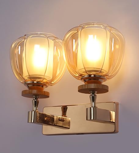 Image of ELAINTE Premium Wall Light | | Elegant Glass Wall Lamp for Living Room & Hallway | 3 Years Warranty | Free Bulb (Tany-Double)