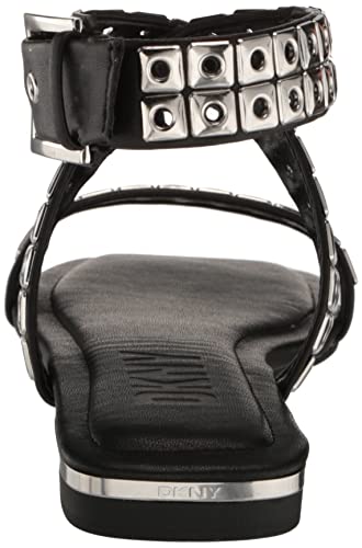 DKNY Women's Studded Buckle Flat Sandal Heeled3