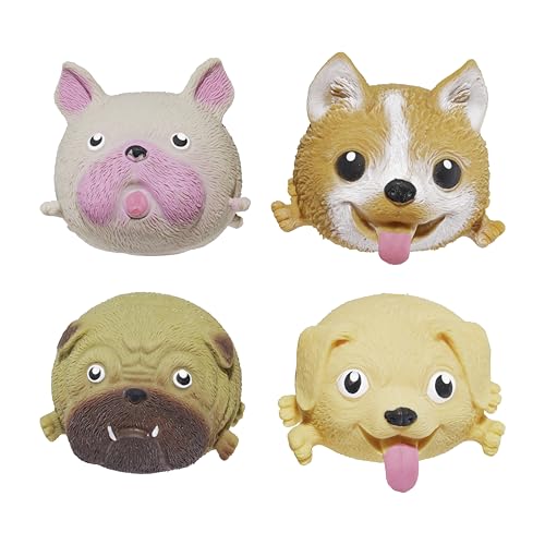 Farm Fresh Skwishy Pups – 4 Pack of Dog Squishy Balls – Soft & Sq...