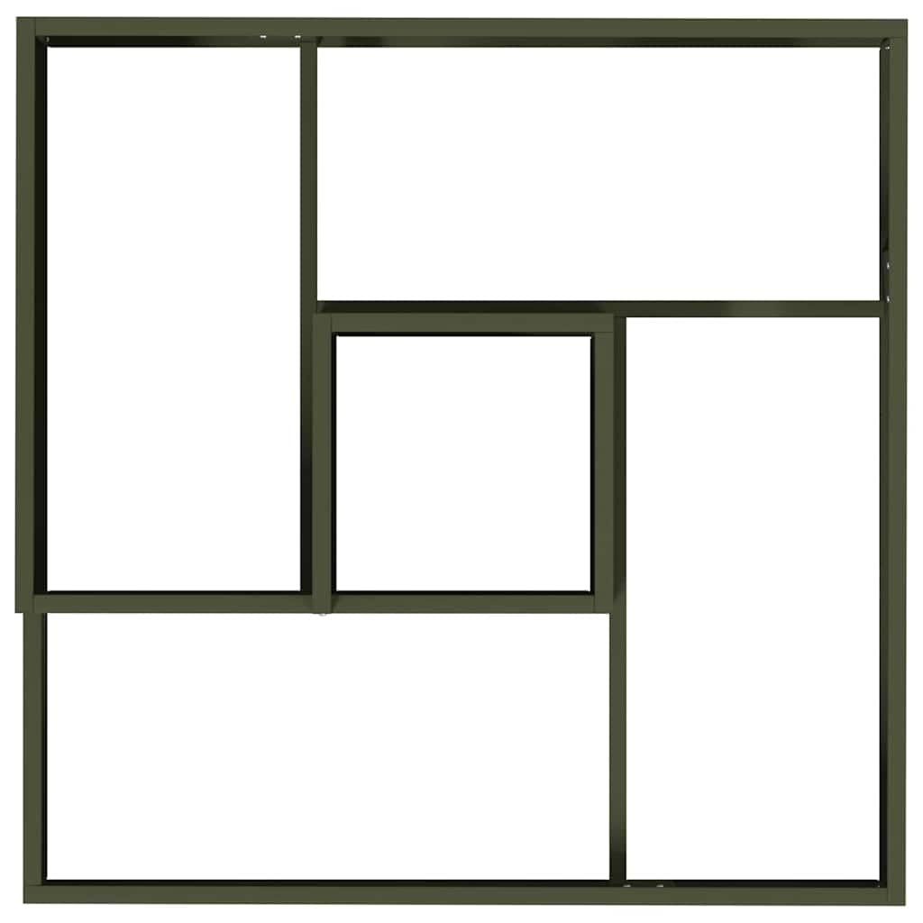 vidaXL Doniczka ogrodowa Zielony oliwkowy 60 x 60 x 50 cm, Ogród i taras, nowoczesny metalowy doniczka na zewnątrz, dekoracyjny pojemnik na rośliny, akcesoria na patio