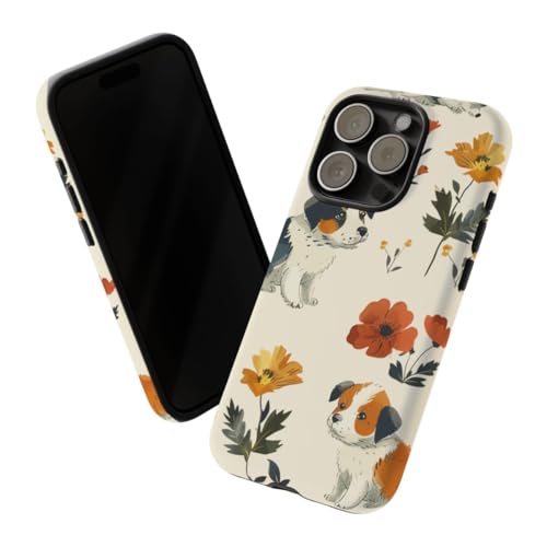 Coque iPhone 15 Pro rigide et mate anti-rayures au design chiot