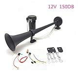 Hochwertiges Material: Hergestellt aus hochwertigen Materialien, verfügt das Horn über einen polierten Kompressor und ein glänzendes, verchromtes (rostfreies) Horn für maximale Stärke und Haltbarkeit. Das Material ist robust und langlebig. Stilvolles Schwarz, zeigt Ihnen etwas anderes.