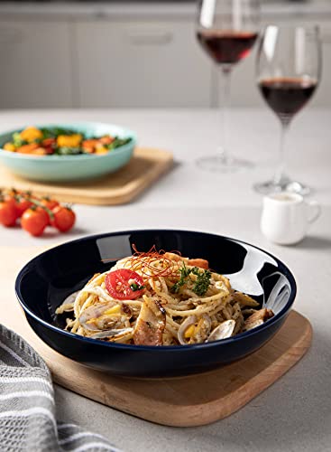 Sweese Pasta Bowls, 22 Ounce Salad Bowls, Porcelain Serving Soup Dinner Bowls, Pasta Plates Set Of 6 - Cool Assorted Colors, No. 112.003 #TOP4