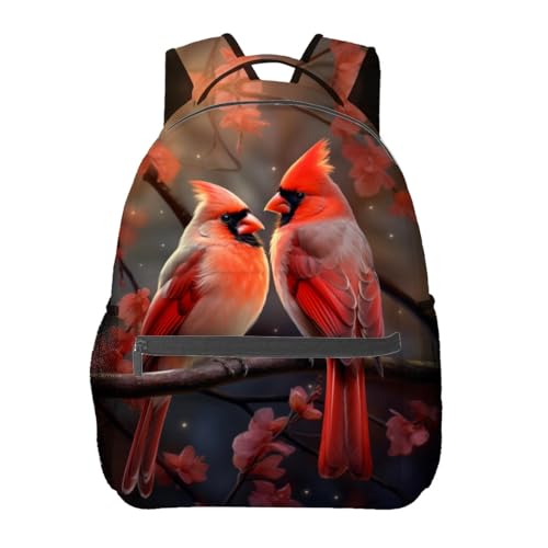 Cardinal Bird Backpack Travel Backpacks Laptop Rucksack,School Bookbag for Women Kids Boys Girls,Nature Back Pack Accessories Bags,Ideal Gifts for Work, Outdoor Adventures
