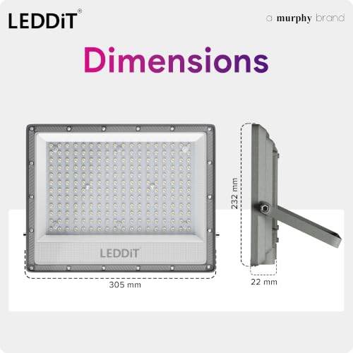 Image of 150W LED Flood Light | Outdoor Security Light | Pack of 2 | IP66 Waterproof LED Flood Light | heavy-duty aluminum body | Cool White | high brightness | wide coverage | 2-year warranty.