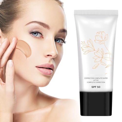 Korean Color Changing CC Cream, Korean CC Cream with Spf 50, Self Adjusting For Mature Skin, CC Color Correcting Full Coverage Cream for All Skin Type