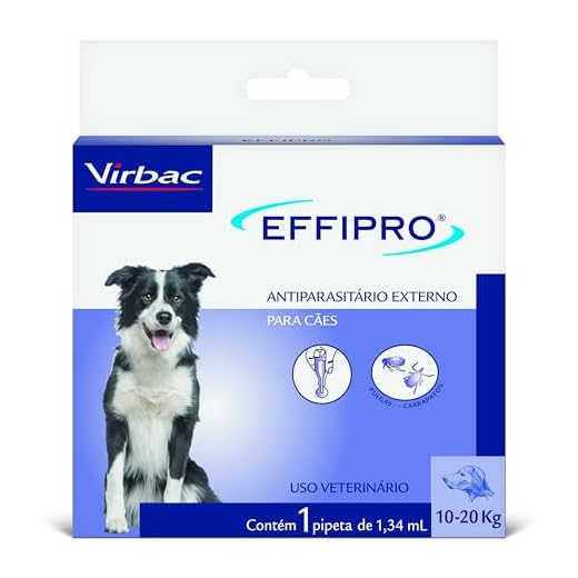 Virbac Effipro Antipulgas e Carrapatos para Cães de 10 Kg - 20 Kg C/ 1 Pipeta