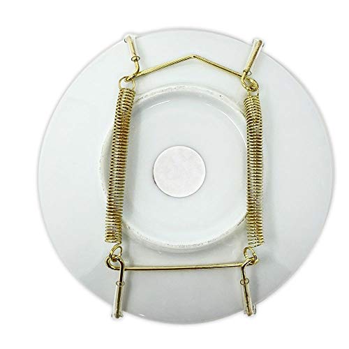 Banberry Designs 1306-3 Brass Vinyl Coated Plate Hanger 3.5 To 5 Inch Plate Hanger Set Of 4 Hangers thumb #5