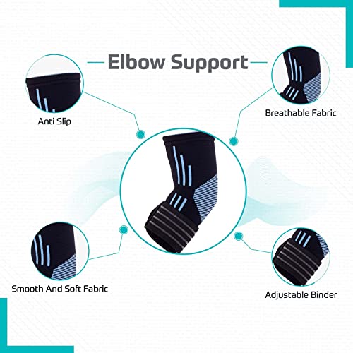 Image of beatXP 3D Elbow Support for Gym (Pack of 1) - Elbow Compression Sleeves for Pain Relief, Tendonitis, Tennis Elbow, Cricket, Arthritis & Joint Inflammation
