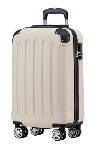 BEIBYE Hartschalen-Koffer Trolley Rollkoffer Reisekoffer Handgepäck 4 Rollen (M-L-XL-Set) (Creme White, M) BEIBYE Hartschalen-Koffer Trolley Rollkoffer Reisekoffer Handgepäck 4 Rollen (M-L-XL-Set) (Creme White, M)