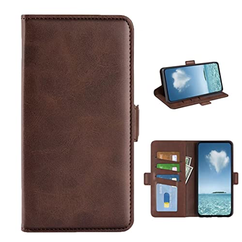 Étui en cuir de vachette Oppo Reno12 FS 5G housse élégante marron