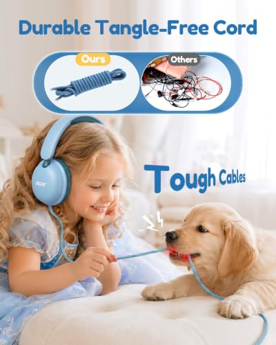 Image of Acer OHW355 Kids Headphones with Cord for School,Over Ear Wired Headphones
