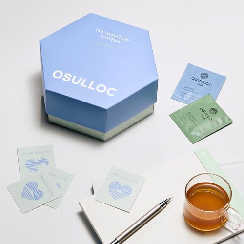 Image of OSULLOC TEA VARIATION ESSENCE (42 Count, 6 Types x 7 ea), Mothers Day Gifts, Special Thank You Card attached