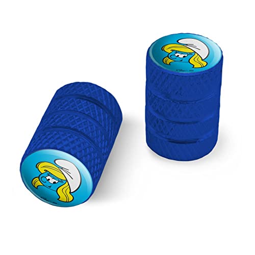 GRAPHICS & MORE Smurfette Face Motorcycle Bicycle Bike Tire Rim Wheel Aluminum Valve Stem Caps