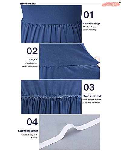 Image of AUSELILY Women's Classic Short Sleeve Loose Plain Casual Long Maxi Dresses for Women 2026