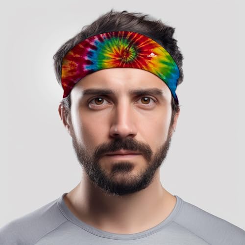 Image of Duwoni Sports Headbands for Men, Moisture Wicking Workout Headband, Sweatband Headbands for Running,Cycling,Football,Yoga,Tennis,Hiking,Hairband for Women and Men