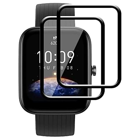 FiiMoo [2 Pack] Screen Protector Compatible with Amazfit Bip 3/Amazfit Bip 3 Pro, [3D Full Coverage] [5H Hardness] [Case Friendly] [Ultra-Clear] [Anti-scratch], Protector Film for Amazfit Bip 3/3 Pro Cover