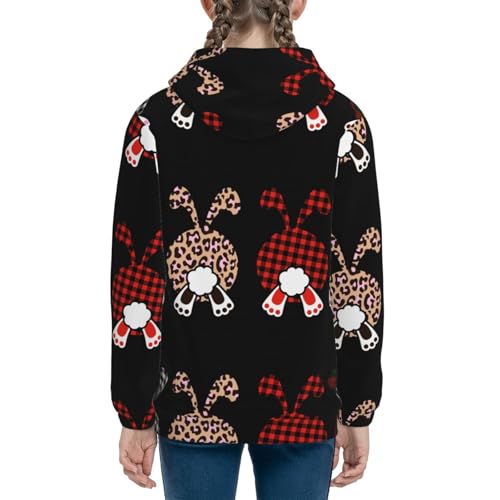 Cute Bunny Kids Pullover Hoodies Boys Sweatshirts Girls Athletic Clothes with Pocket4