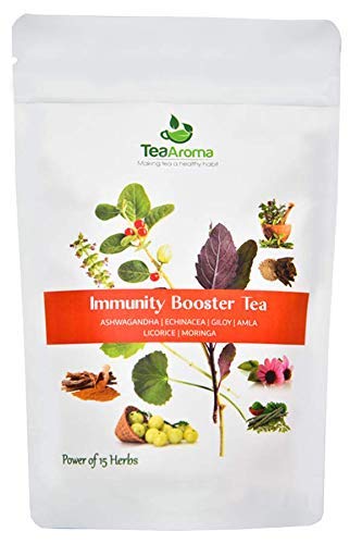Image of Immunity Booster Tea with Ashwagandha | Natural Stress Relief & Energy-Boosting Herbal Tea | Supports Immune System, Promotes Wellness & Healthy Habits | 200g