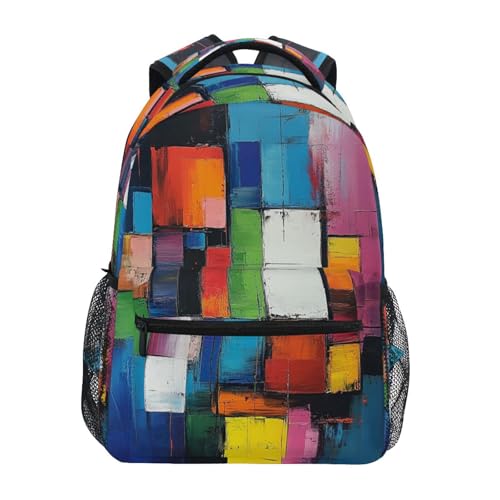 JSTEL Graffiti Art Backpack for School Elementary,Kid Bookbag Graffiti Art Toddler Backpack Kid Back to School Gift,039