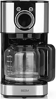 BEEM FRESH-AROMA-SWITCH Filter Coffee Machine - Glass | Stainless Steel | 1.25 L Glass Jug | Stylish Control Wheel | 24 Hour Timer | 800 W | For 4-8 Cups